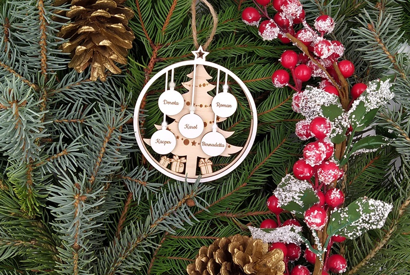 Bombka 3D rodzina - różne rodzaje