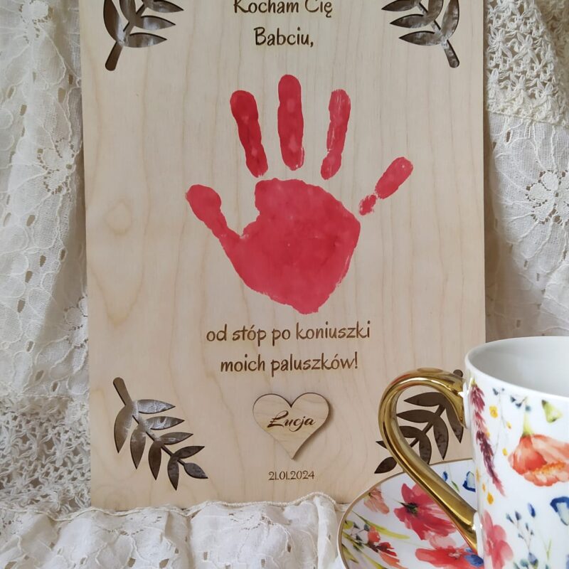 Kartka A4 na odcisk rączki / stópki