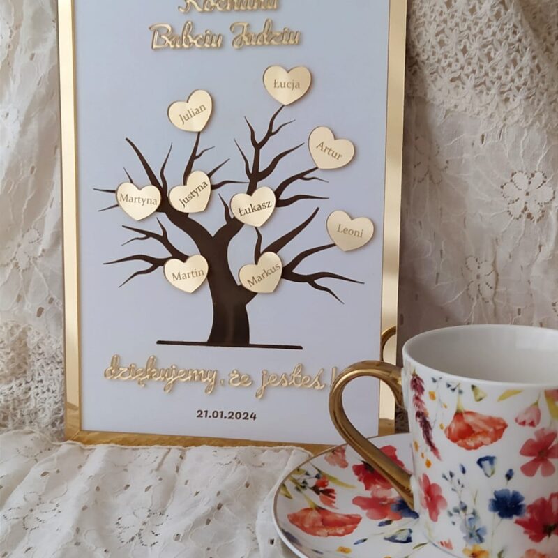 Kartka z podziękowaniem - drzewo