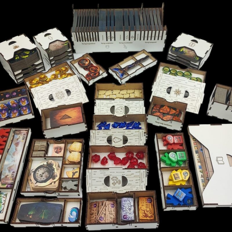 Insert do gry Zaginiona Wyspa Arnak z dodatkami Poszukiwacze i Poszukiwania ekspedycji