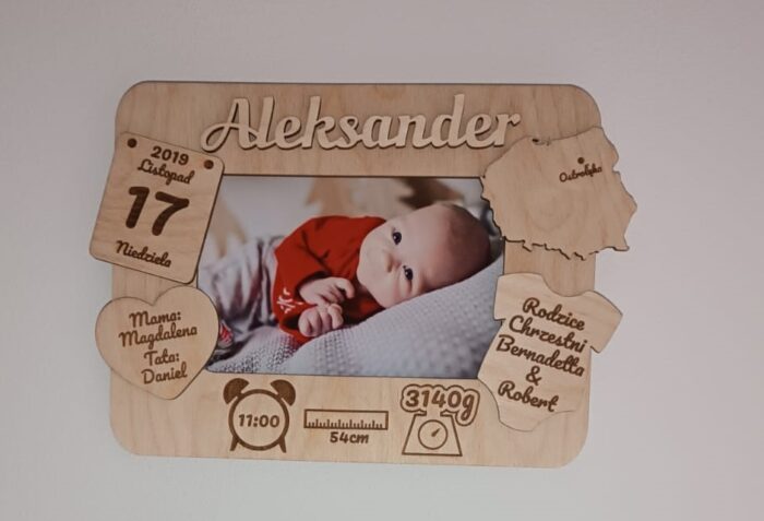 Personalizowana ramka 3D - metryczka