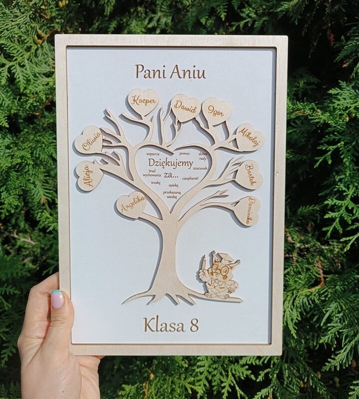 Drzewo z sercem - podziękowanie